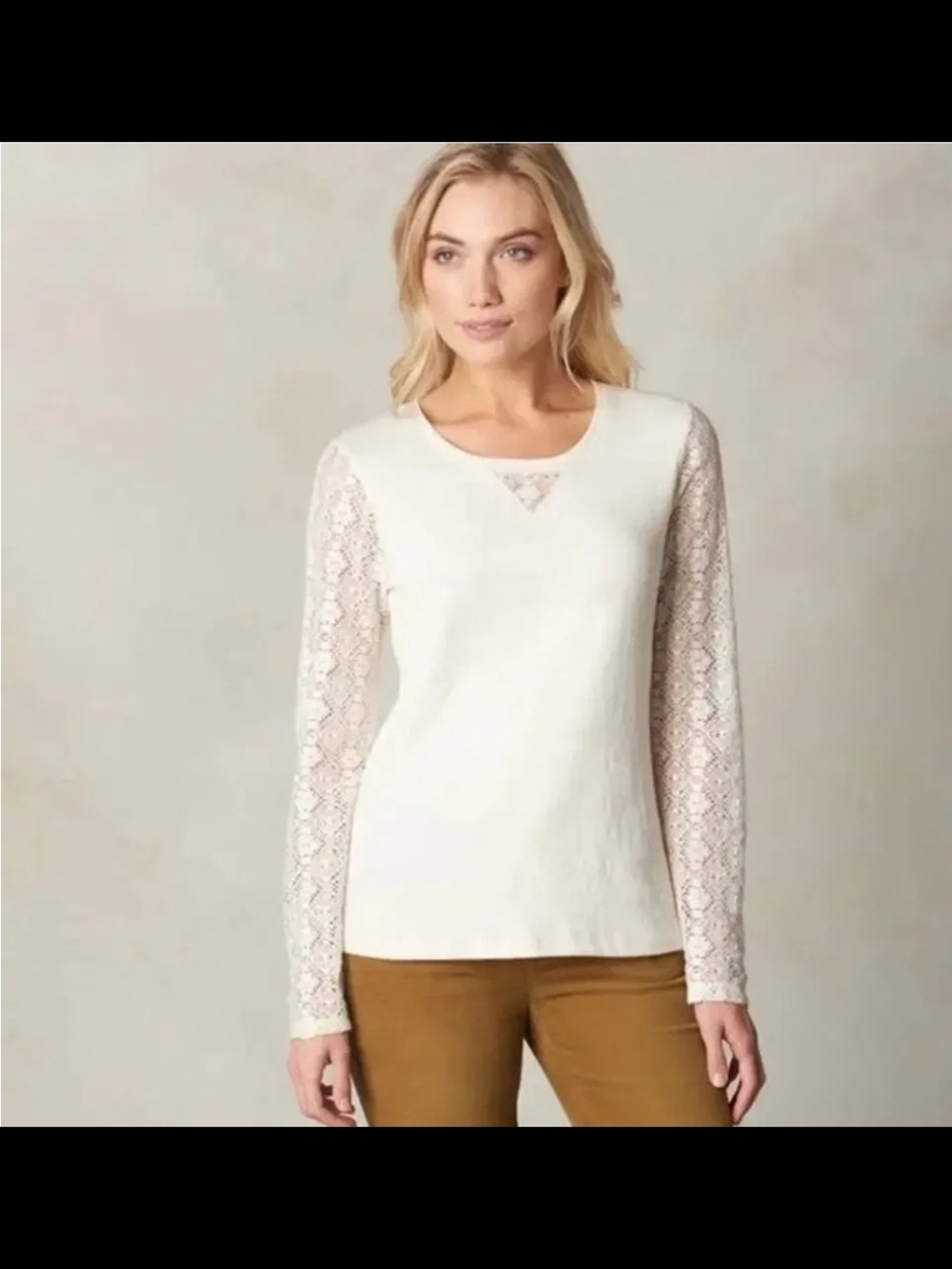Prana Lace-Sleeve Top